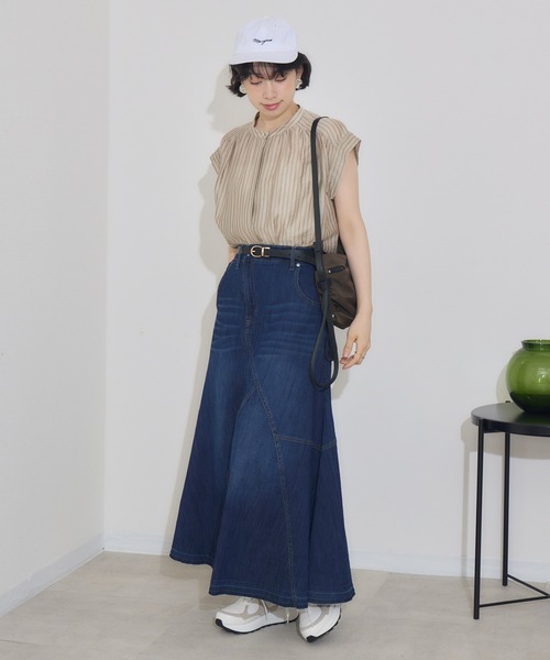 KATHARINE ROSS（キャサリンロス）の「【KATHARINE ROSS】シアードビーストライプブラウス（シャツ/ブラウス・レディース・ブルー/ベージュ/ホワイト・MEDIUM）」の17枚目の写真