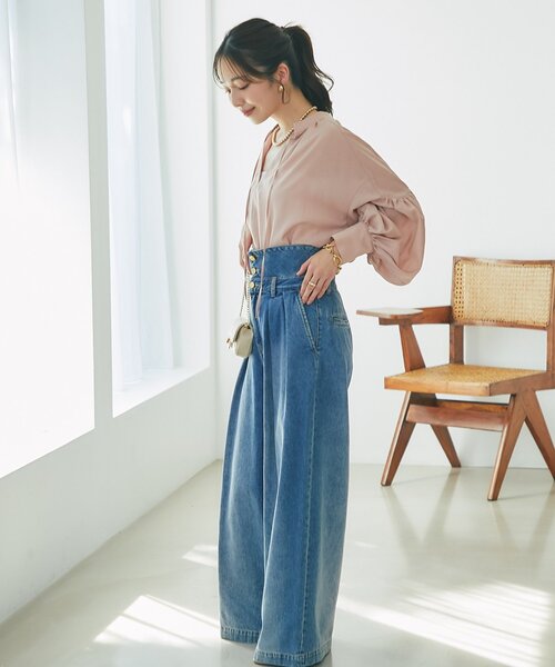 La boutique BonBon ハイウエストバギーデニムパンツ 38 La boutique BonBon（ラブティックボンボン）の「【待望の復刻