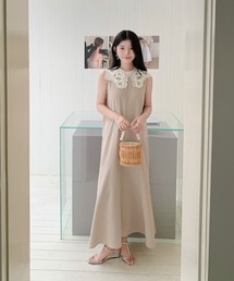 TO BE CHIC　ベージュ　襟付き　清楚　ワンピース　42