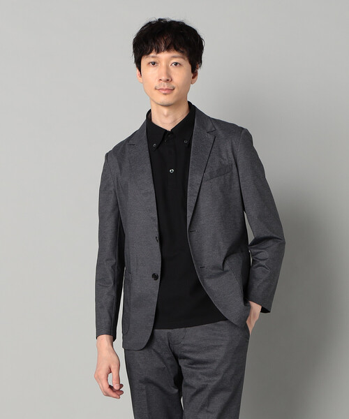 COMME CA MEN(コムサメン)の「【セットアップ対応】エアードットジャージープリント パッチポケットジャケット(テーラードジャケット・メンズ・チャコールグレー/ネイビー・S/M/L)」の6枚目の写真