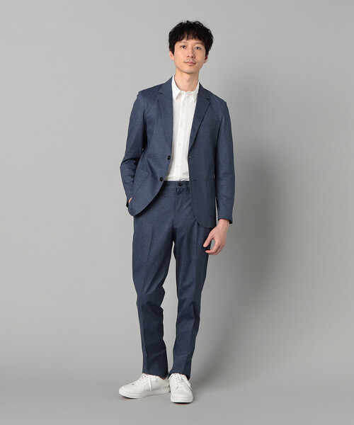 COMME CA MEN(コムサメン)の「【セットアップ対応】エアードットジャージープリント パッチポケットジャケット(テーラードジャケット・メンズ・チャコールグレー/ネイビー・S/M/L)」の8枚目の写真