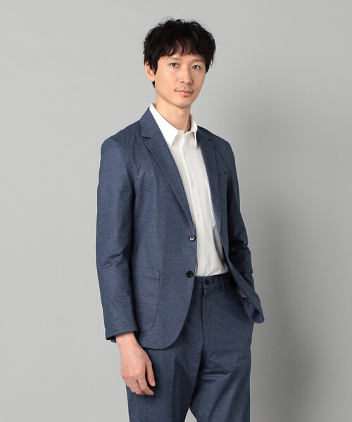 COMME CA MEN(コムサメン)の「【セットアップ対応】エアードットジャージープリント パッチポケットジャケット(テーラードジャケット・メンズ・チャコールグレー/ネイビー・S/M/L)」の9枚目の写真