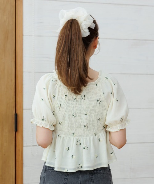 flower（フラワー）の「リボントッピングシュシュ（シュシュ・レディース・ブラウン/アイボリー・FREE）」の16枚目の写真