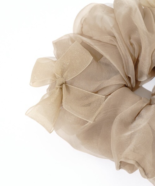 flower（フラワー）の「リボントッピングシュシュ（シュシュ・レディース・ブラウン/アイボリー・FREE）」の8枚目の写真