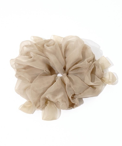 flower（フラワー）の「リボントッピングシュシュ（シュシュ・レディース・ブラウン/アイボリー・FREE）」の7枚目の写真