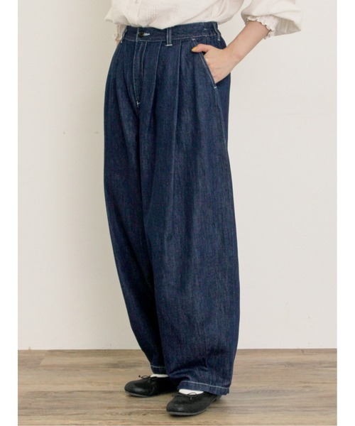 Samansa Mos2（サマンサ モスモス）の「デニムハイウエストバルーンパンツ（デニムパンツ・レディース・キナリ/インディゴブルー・マルチサイズ）」の6枚目の写真