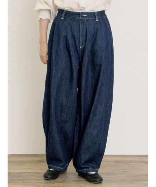 Samansa Mos2（サマンサ モスモス）の「デニムハイウエストバルーンパンツ（デニムパンツ・レディース・キナリ/インディゴブルー・マルチサイズ）」の7枚目の写真