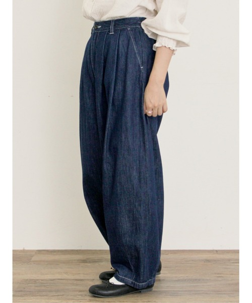 Samansa Mos2（サマンサ モスモス）の「デニムハイウエストバルーンパンツ（デニムパンツ・レディース・キナリ/インディゴブルー・マルチサイズ）」の8枚目の写真