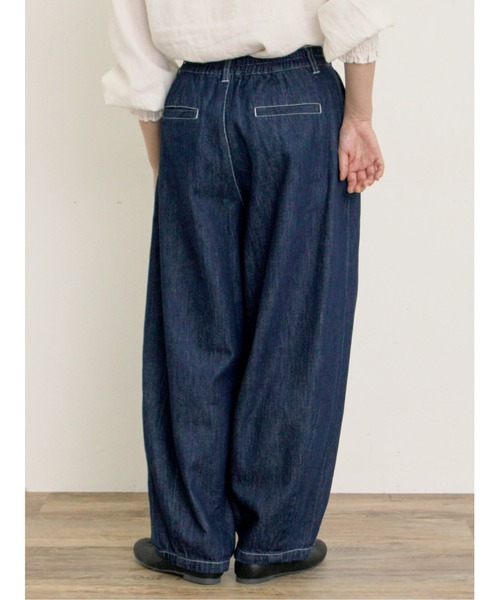 Samansa Mos2（サマンサ モスモス）の「デニムハイウエストバルーンパンツ（デニムパンツ・レディース・キナリ/インディゴブルー・マルチサイズ）」の9枚目の写真
