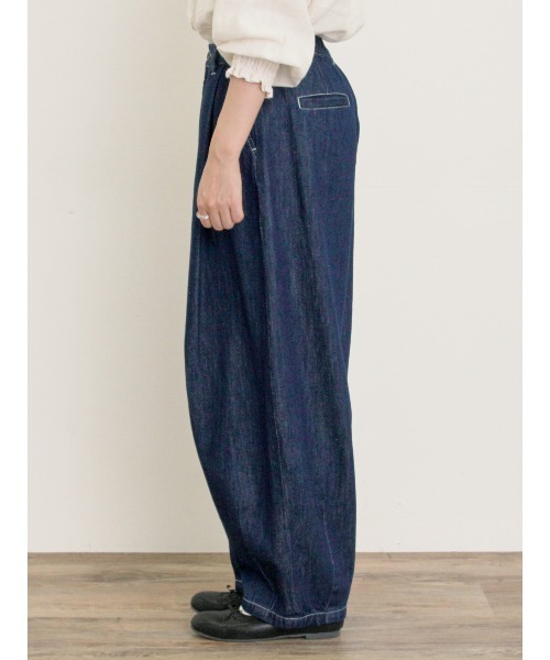 Samansa Mos2（サマンサ モスモス）の「デニムハイウエストバルーンパンツ（デニムパンツ・レディース・キナリ/インディゴブルー・マルチサイズ）」の15枚目の写真