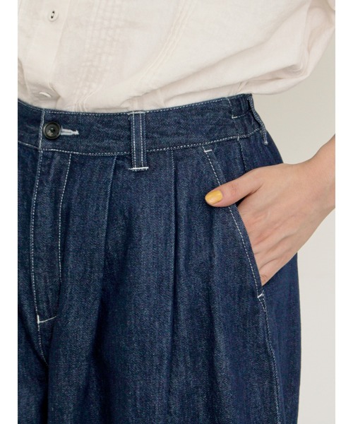 Samansa Mos2（サマンサ モスモス）の「デニムハイウエストバルーンパンツ（デニムパンツ・レディース・キナリ/インディゴブルー・マルチサイズ）」の18枚目の写真