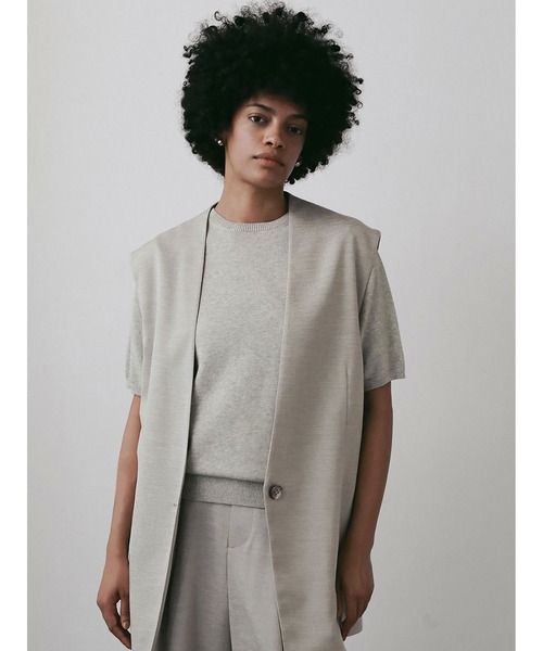 シャネル パンツ リボン付き コットン/シルク グレー P27160 40サイズ 