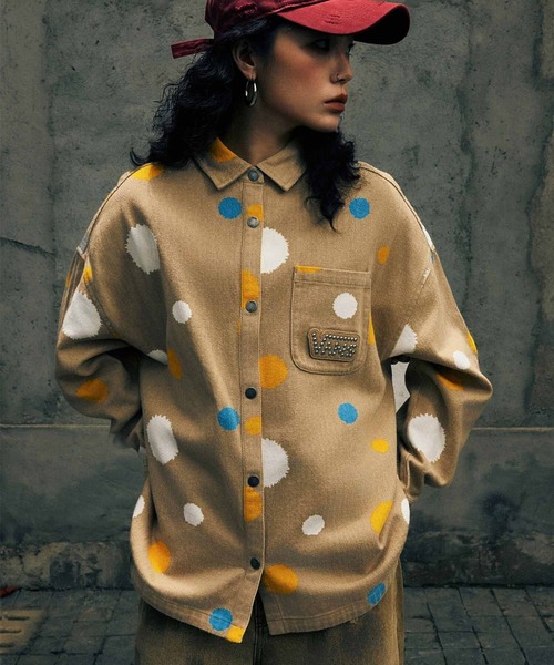 VANS（バンズ）の「ZHANG QUAN ウィメンズ シャツジャケット（ブルゾン・レディース・イエロー系その他・X-SMALL/X-LARGE/SMALL/MEDIUM/LARGE）」の3枚目の写真