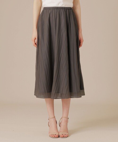 MACKINTOSH LONDON（マッキントッシュ ロンドン）の「エアリーリンクルスカート（スカート・レディース・ベージュ/ブラック・38/36）」の7枚目の写真