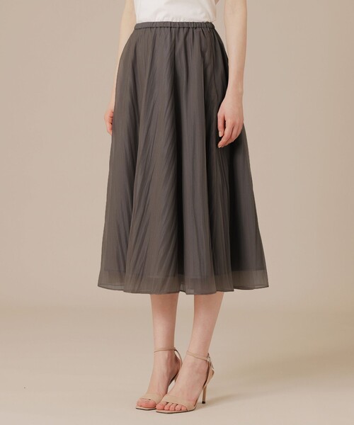 MACKINTOSH LONDON（マッキントッシュ ロンドン）の「エアリーリンクルスカート（スカート・レディース・ベージュ/ブラック・38/36）」の8枚目の写真