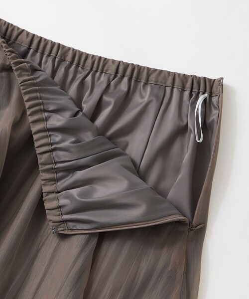 MACKINTOSH LONDON（マッキントッシュ ロンドン）の「エアリーリンクルスカート（スカート・レディース・ベージュ/ブラック・38/36）」の10枚目の写真