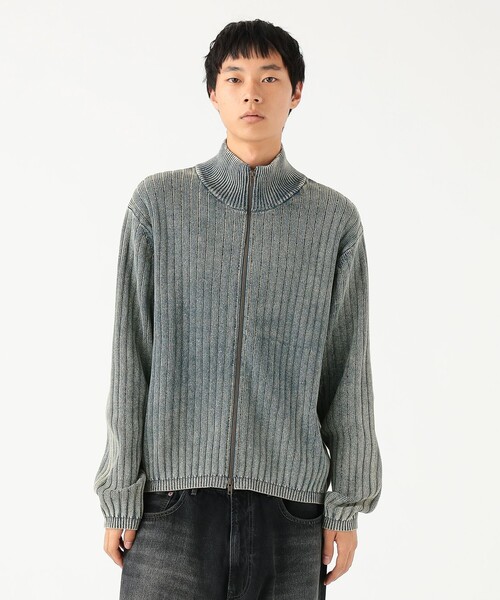 BEAMS（ビームス）の「リラックスフィット フェード スタンド フルジップ ニット（ニット/セーター・メンズ・ブラック/ネイビー・XL/L/M/S）」の2枚目の写真