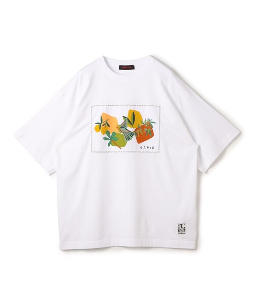 caban(キャバン)の「CABaN スビンコットン BIRDプリントTシャツ(Tシャツ/カットソー・メンズ・ブラック系その他/ホワイト系その他・L/M/S)」の2枚目の写真
