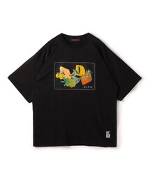 し*ち様 CABaN Tシャツ 黒 フラワープリント CABaN｜キャバンのTシャツ/カットソー（ブラック/黒色系）通販