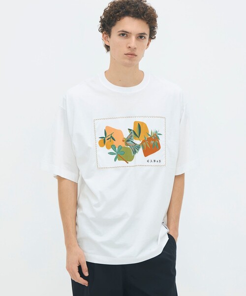 caban(キャバン)の「CABaN スビンコットン BIRDプリントTシャツ(Tシャツ/カットソー・メンズ・ブラック系その他/ホワイト系その他・L/M/S)」の5枚目の写真
