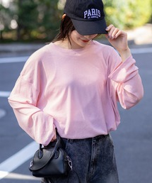 STONE  ライトピンク 長袖カットソー レディースのTシャツ/カットソー（ピンク/桃色系・長袖