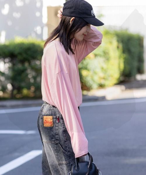 THE CRAFT CREW PRODUCTS(ザクラフトクループロダクツ)の「マルチファンクショナル スラブシアーロングスリーブTシャツ【THE CRAFT CREW PRODUCTS】(Tシャツ/カットソー・レディース・グレー/ブラック/モカ/ホワイト/ブラウン/ピンク・FREE)」の21枚目の写真