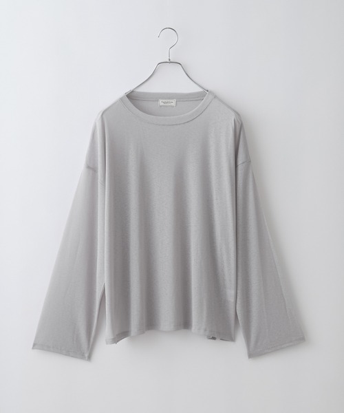 THE CRAFT CREW PRODUCTS(ザクラフトクループロダクツ)の「マルチファンクショナル スラブシアーロングスリーブTシャツ【THE CRAFT CREW PRODUCTS】(Tシャツ/カットソー・レディース・グレー/ブラック/モカ/ホワイト/ブラウン/ピンク・FREE)」の15枚目の写真