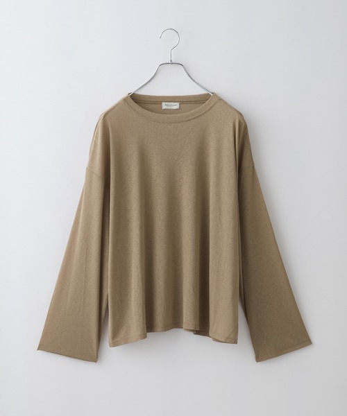 THE CRAFT CREW PRODUCTS(ザクラフトクループロダクツ)の「マルチファンクショナル スラブシアーロングスリーブTシャツ【THE CRAFT CREW PRODUCTS】(Tシャツ/カットソー・レディース・グレー/ブラック/モカ/ホワイト/ブラウン/ピンク・FREE)」の13枚目の写真