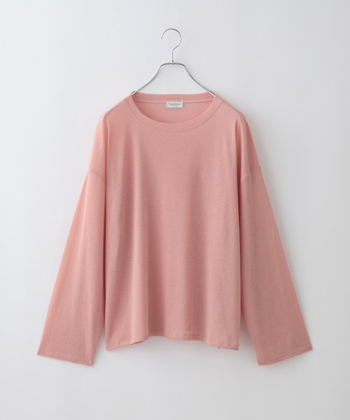 THE CRAFT CREW PRODUCTS(ザクラフトクループロダクツ)の「マルチファンクショナル スラブシアーロングスリーブTシャツ【THE CRAFT CREW PRODUCTS】(Tシャツ/カットソー・レディース・グレー/ブラック/モカ/ホワイト/ブラウン/ピンク・FREE)」の16枚目の写真
