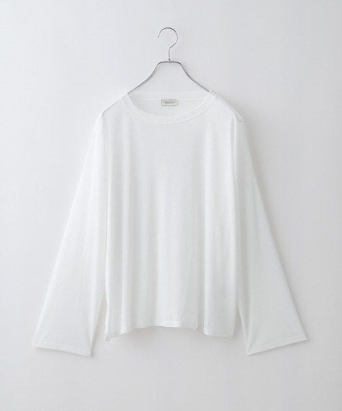 THE CRAFT CREW PRODUCTS(ザクラフトクループロダクツ)の「マルチファンクショナル スラブシアーロングスリーブTシャツ【THE CRAFT CREW PRODUCTS】(Tシャツ/カットソー・レディース・グレー/ブラック/モカ/ホワイト/ブラウン/ピンク・FREE)」の11枚目の写真