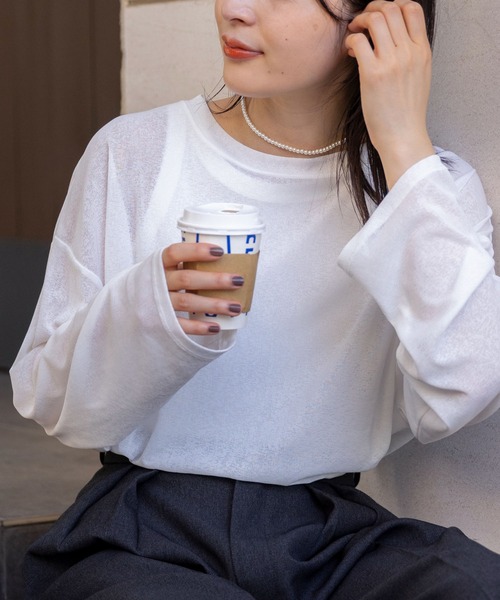 マルチファンクショナル スラブシアーロングスリーブTシャツ