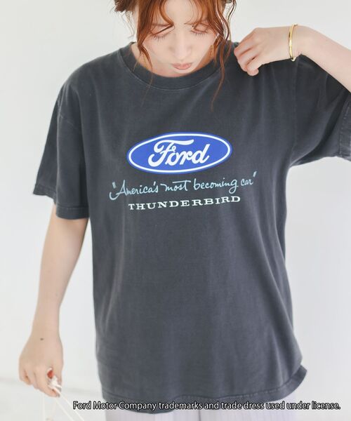 le.coeur blanc（ルクールブラン）の「GOOD ROCK SPEED/FORD Tシャツ（Tシャツ/カットソー・レディース・オフホワイト/チャコールグレー・38）」の3枚目の写真