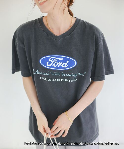 le.coeur blanc（ルクールブラン）の「GOOD ROCK SPEED/FORD Tシャツ（Tシャツ/カットソー・レディース・オフホワイト/チャコールグレー・38）」の5枚目の写真