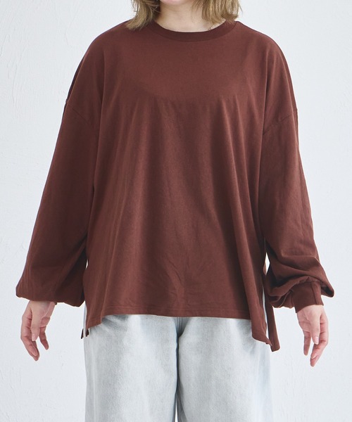pairmanon(ペアマノン)の「【リンクコーデ】【ママサイズ】【綿100%】 おそろい バックプリント ロンT(Tシャツ/カットソー・レディース・グレー/ブラウン/ダークブルー・FREE)」の10枚目の写真