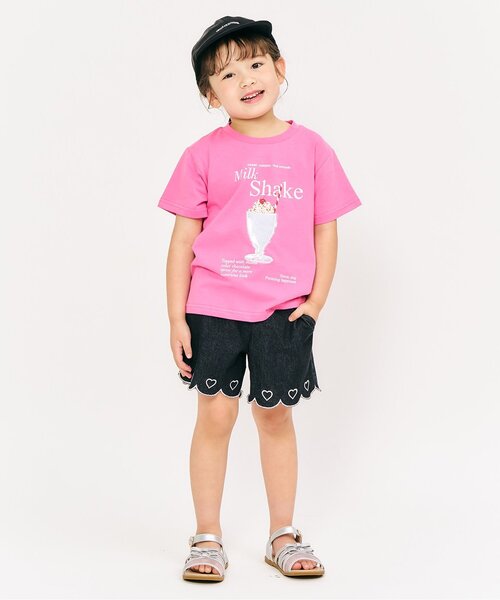 apres les cours（アプレレクール）の「【ジュニア対応】裾スカラップ刺繍ショートパンツ（その他パンツ・キッズ・ブラック/ローズ/ブルー/チェック・110/80/90/100/120/130/140）」の8枚目の写真