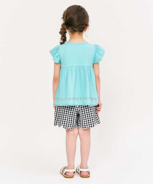 apres les cours（アプレレクール）の「【ジュニア対応】裾スカラップ刺繍ショートパンツ（その他パンツ・キッズ・ブラック/ローズ/ブルー/チェック・110/80/90/100/120/130/140）」の13枚目の写真