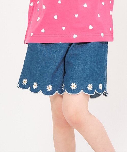 apres les cours（アプレレクール）の「【ジュニア対応】裾スカラップ刺繍ショートパンツ（その他パンツ・キッズ・ブラック/ローズ/ブルー/チェック・110/80/90/100/120/130/140）」の5枚目の写真