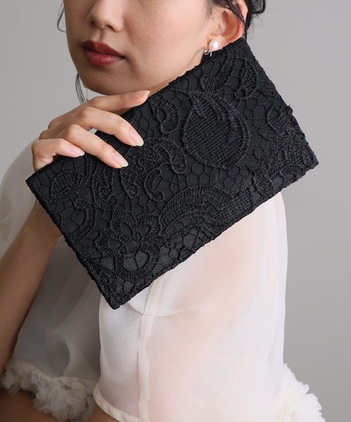 PourVous(プールヴー)の「ケミカル レース 同窓会 オケージョン お呼ばれ 結婚式 パーティーバッグ(クラッチバッグ・レディース・ゴールド/シルバー/ブラック・FREE)」の9枚目の写真