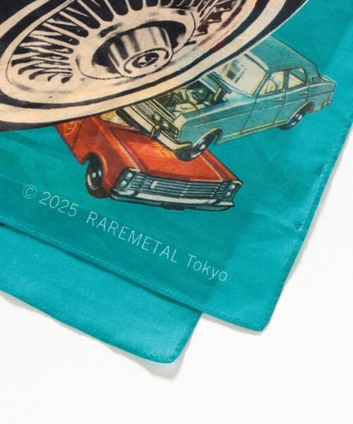 BEAMS T（ビームスティー）の「RAREMETAL / Oval Scarf（バンダナ/スカーフ・メンズ・グリーン・ONE SIZE）」の2枚目の写真