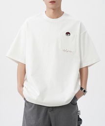 SETUP7 | 【SETUP7】ワンポイント 刺繍  オーバーサイズＴシャツ タウンユース/ストリート/アウトドア/古着MIX/ワンマイルウェア　KNF144(Tシャツ/カットソー)