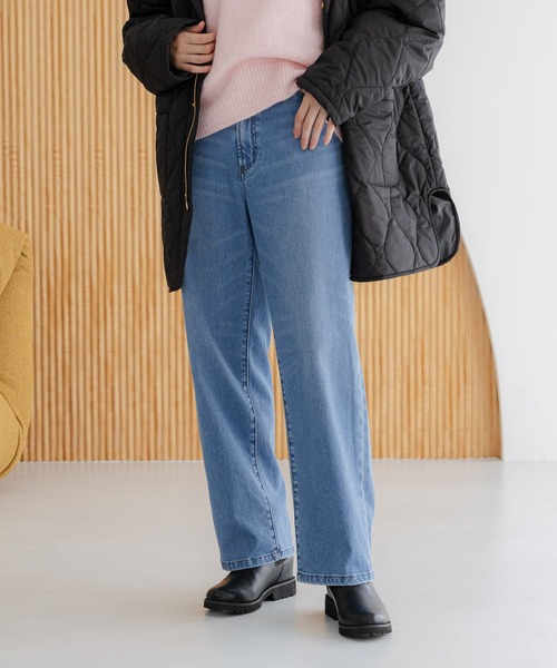 Elura（エルーラ）の「大人ストレートデニム /579974（デニムパンツ・レディース・ライトブルー/ブルー・MEDIUM/SMALL）」の3枚目の写真