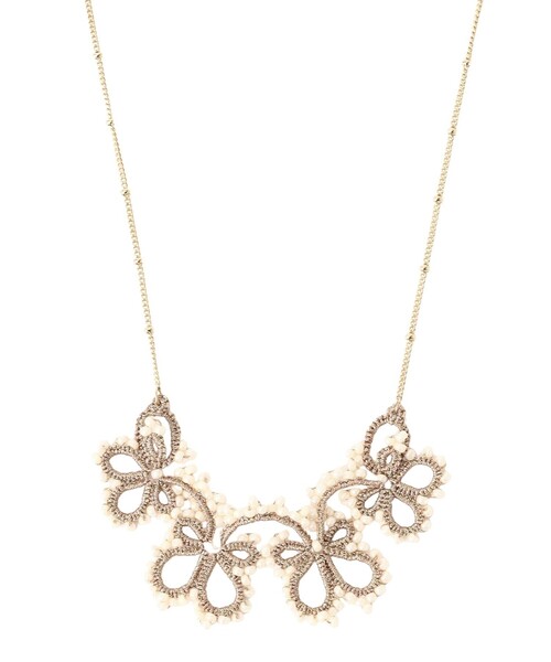 amaca(アマカ)の「タティングレースネックレス(ネックレス・レディース・ベージュ・FREE)」の6枚目の写真