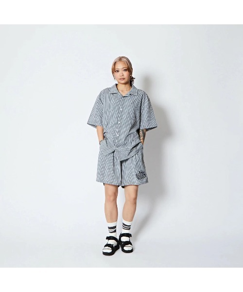 AKTR(アクター)の「AKTR FREEDOM STRIPE SHIRTS(アクター フリーダム ストライプ シャツ)(シャツ/ブラウス・メンズ・ブルー系/グリーン系・MEDIUM/LARGE/X-LARGE/XX-LARGE)」の1枚目の写真