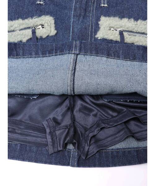 EMODA（エモダ）の「ボアポケットミニスカート（スカート・レディース・インディゴブルー/ブルー/ブラック・SMALL/MEDIUM）」の22枚目の写真