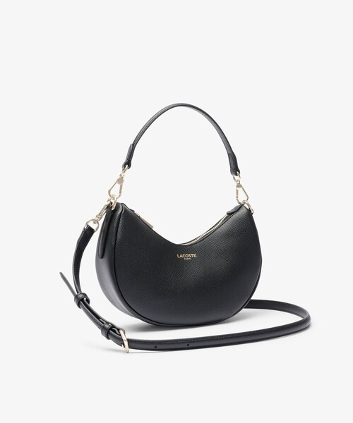 LACOSTE（ラコステ）の「シャンゼリゼ レザーハーフムーンショルダーバッグ（ショルダーバッグ・レディース・ブラック/ピンクベージュ/サンドベージュ・FREE）」の6枚目の写真