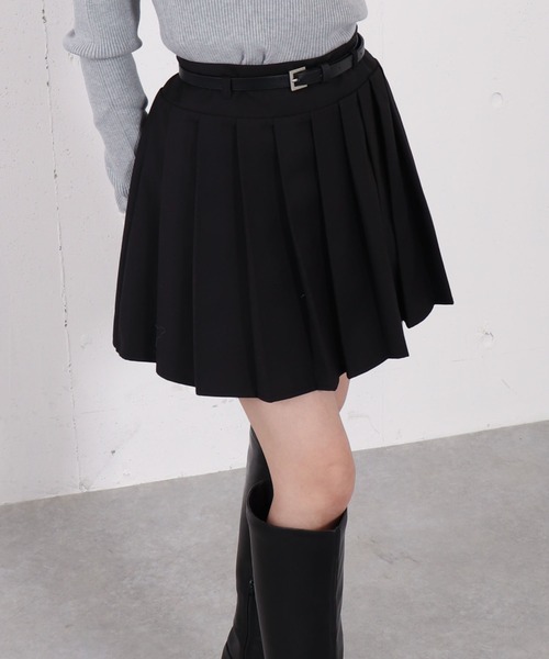 archives（アルシーヴ）の「切替プリーツミニスカート（スカート・レディース・モカ/ベージュ/グレー/ブラック・MEDIUM）」の2枚目の写真