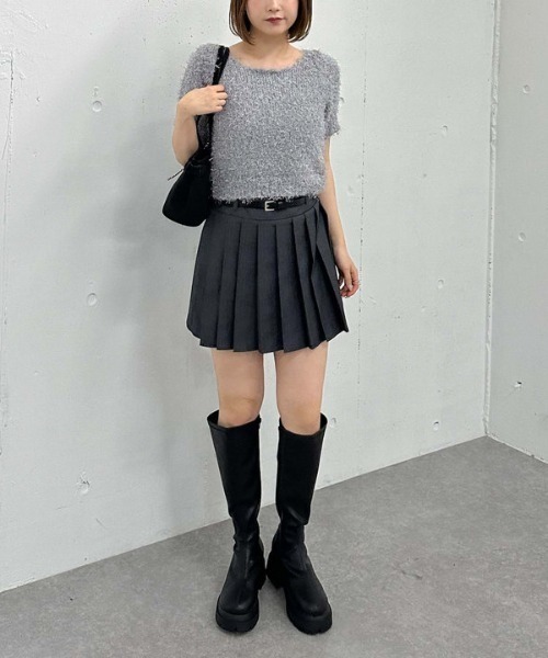 archives（アルシーヴ）の「切替プリーツミニスカート（スカート・レディース・モカ/ベージュ/グレー・MEDIUM）」の16枚目の写真