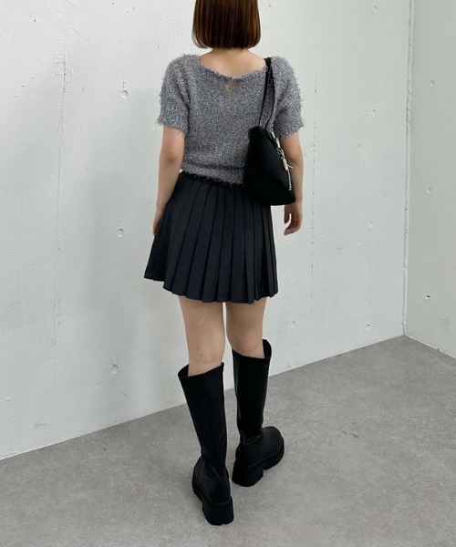 archives（アルシーヴ）の「切替プリーツミニスカート（スカート・レディース・モカ/ベージュ/グレー・MEDIUM）」の19枚目の写真