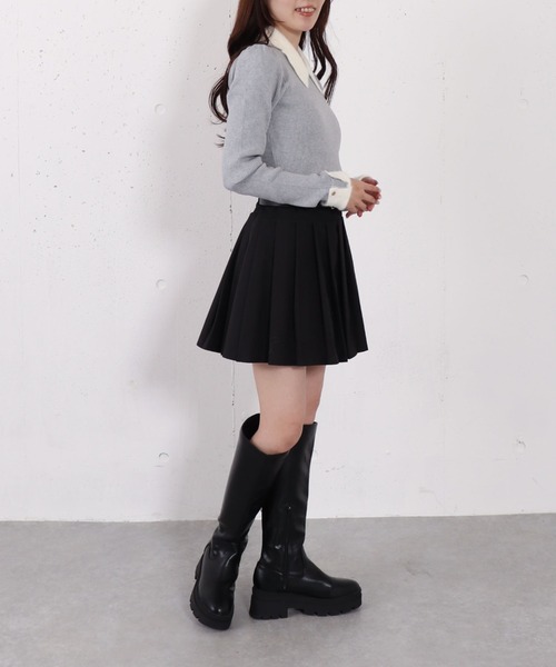 セール】切替プリーツミニスカート（スカート）｜archives（アルシーヴ
