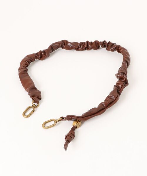 Desigual（デシグアル）の「フラワーモチーフ付きギャザーハンドルショルダーバッグ（ハンドバッグ・レディース・ブラウン・FREE）」の5枚目の写真